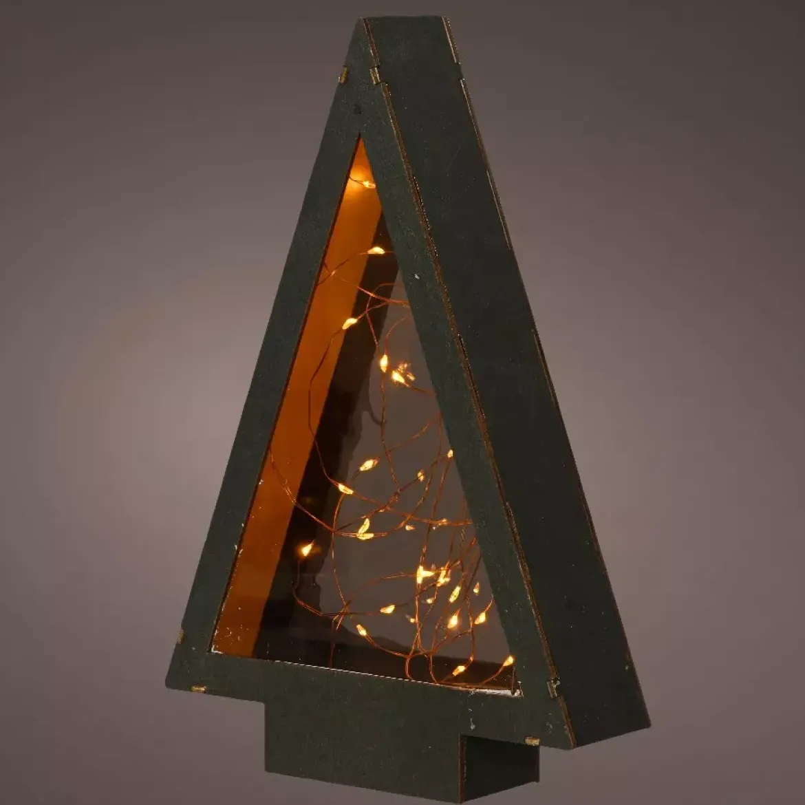 Abete Volta PM a pile con luci Bianco caldo 40 LED