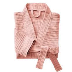 Accappatoio da bagno in cotone L/XL Gaia Rosa pesca