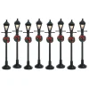 Accessori Lemax Set di 8 lampioni luminosi a pile