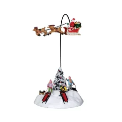 Accessorio Lemax animato (H33 cm) Babbo Natale volante