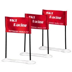 Accessorio Lemax (H9 cm) Bandiere da gara di sci Racing Net