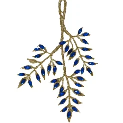 Addobbo natalizio sospeso (H24 cm) Ramo diamante Blu notte