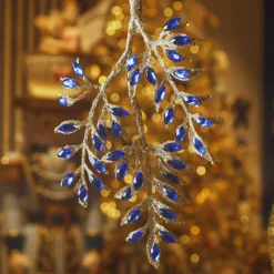 Addobbo natalizio sospeso (H24 cm) Ramo diamante Blu notte