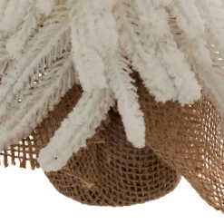 Albero decorativo in juta (H27 cm) Innevato Bianco