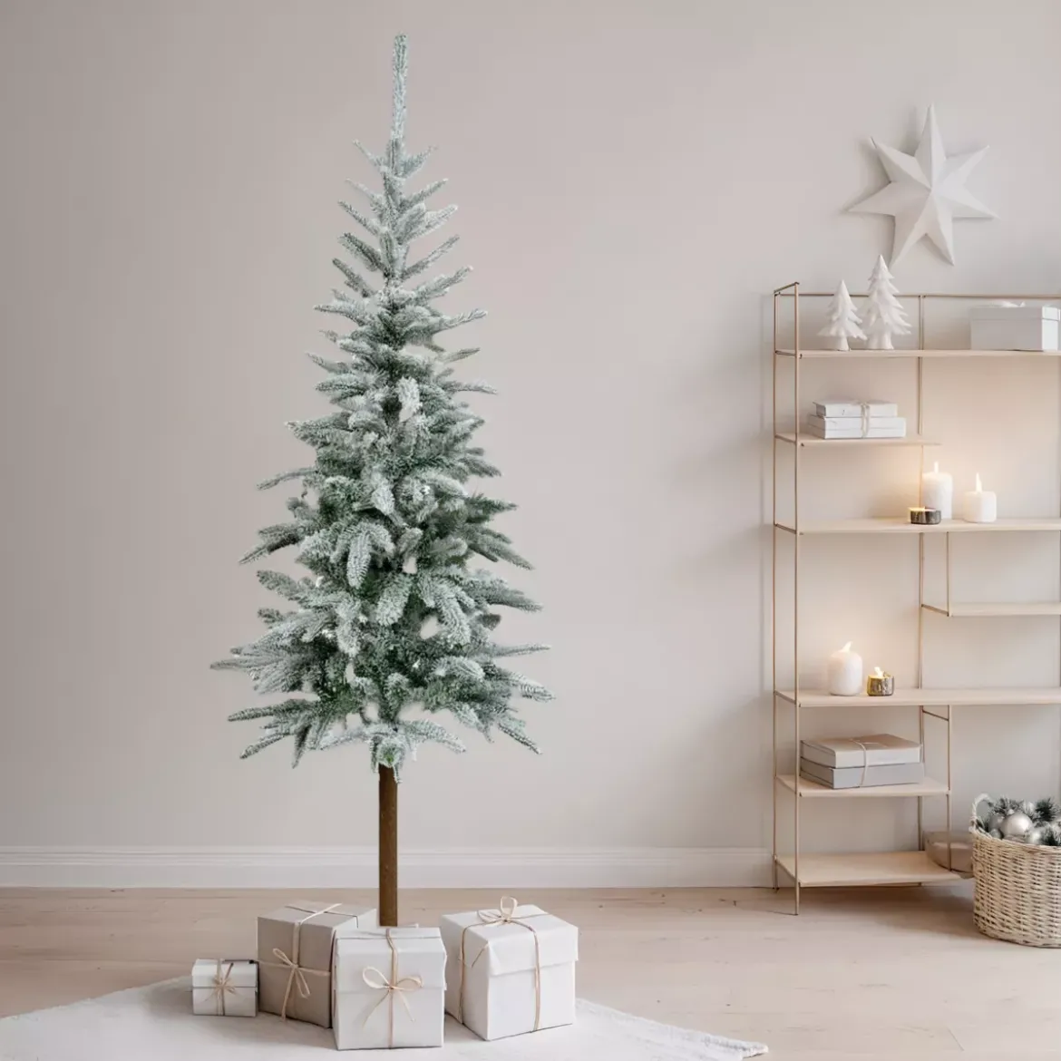 Albero di Natale artificiale (H240 cm) Glockner Verde innevato