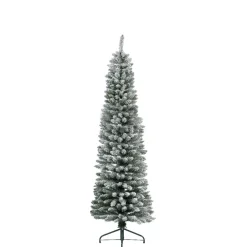 Albero di Natale artificiale Narrow Alt. 180 cm Verde innevato