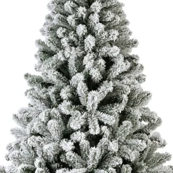 Albero di Natale artificiale luminoso 320 LED H210 cm King Verde innevato