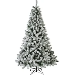 Albero di Natale artificiale King Alt. 210 cm Verde innevato
