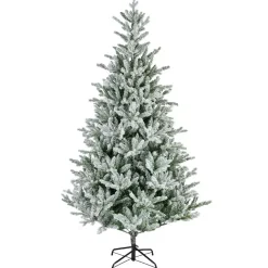 Albero di Natale artificiale Allix Alt. 180 cm Verde innevato