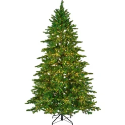 Albero di Natale artificiale luminoso 3000 LED (H180 cm) Caucasia Nordmann Verde abete