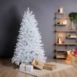 Albero di Natale artificiale H180 cm Quebec Bianco