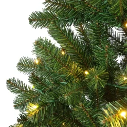 Albero di Natale artificiale luminoso 260 LED H180 cm King Verde abete