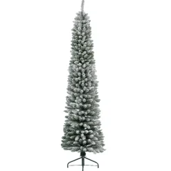 Albero di Natale artificiale Narrow Alt. 240 cm Verde innevato