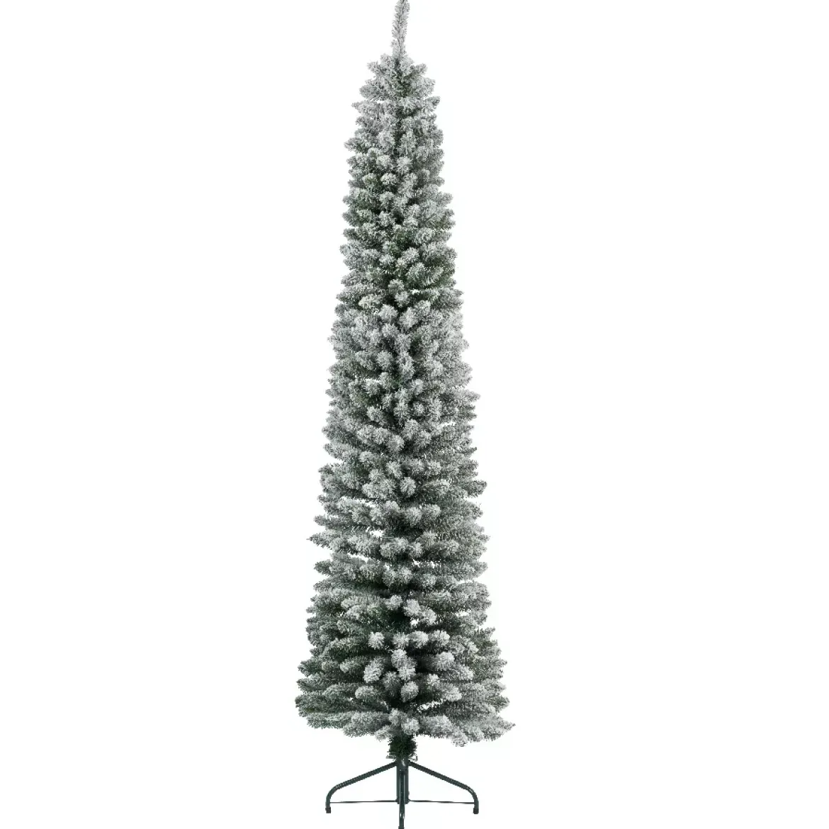Albero di Natale artificiale Narrow Alt. 240 cm Verde innevato