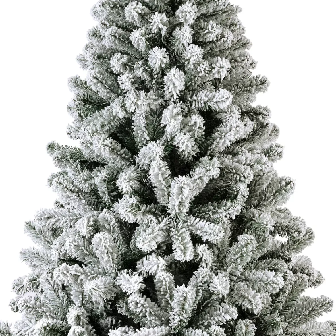 Albero di Natale artificiale luminoso 400 LED H240 cm King Verde innevato