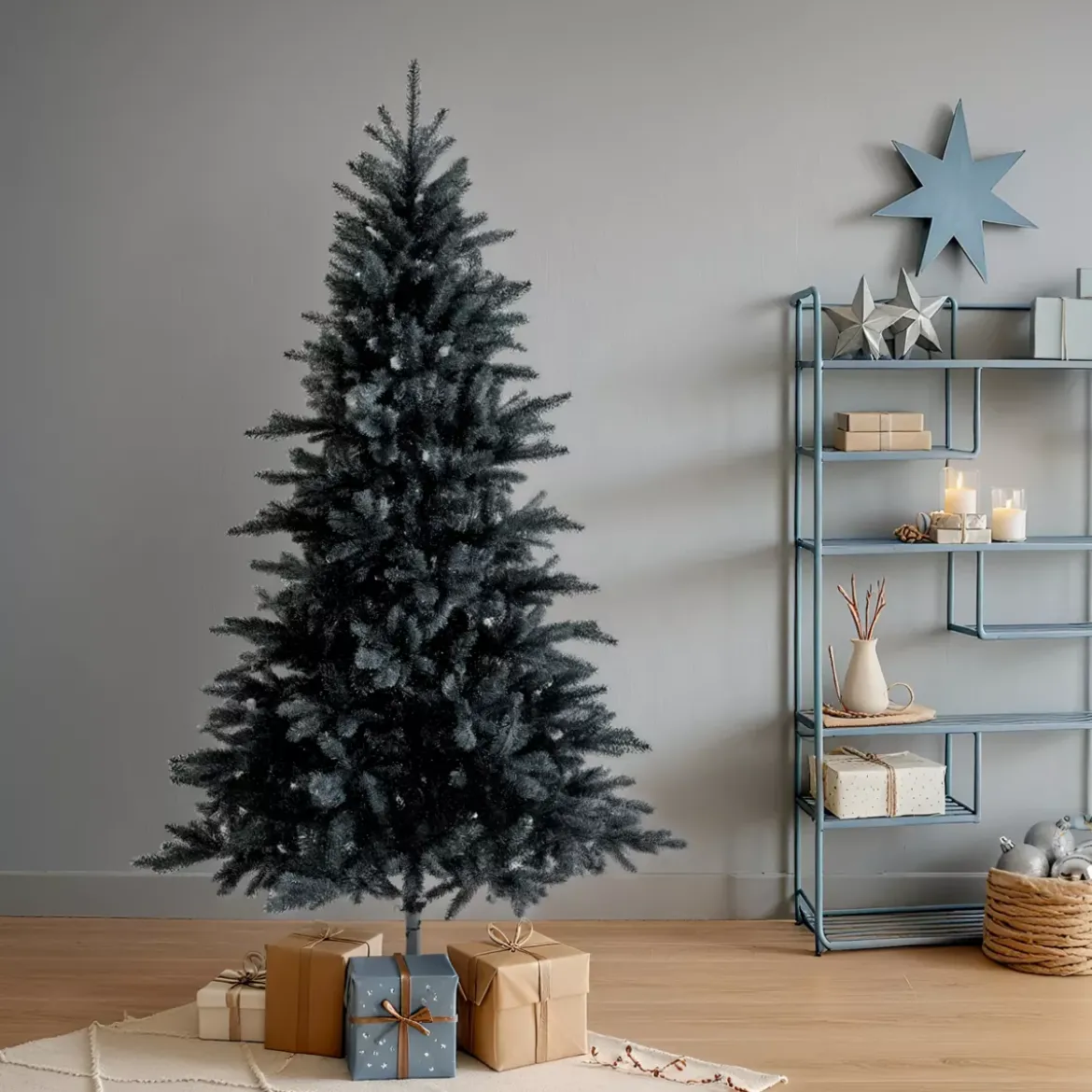 Albero di Natale artificiale (H180 cm) Monaco Nero