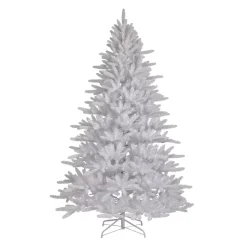 Albero di Natale artificiale H180 cm Odense Bianco iridescente e glitterato