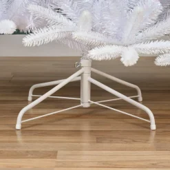 Albero di Natale artificiale H180 cm Odense Bianco iridescente e glitterato