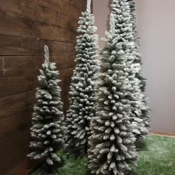 Albero di Natale artificiale Narrow Alt. 300 cm Verde innevato