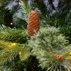 Albero di Natale artificiale luminoso H180 cm Washington Lusso Verde abete