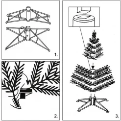 Albero di Natale artificiale Edmonton Alt. 180 cm Verde abete