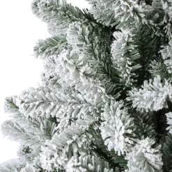 Albero di Natale artificiale luminoso 260 LED H180 cm King Verde innevato