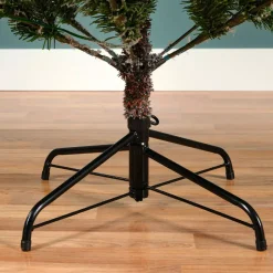 Albero di Natale artificiale luminoso 320 LED (H180 cm) Allix Verde innevato