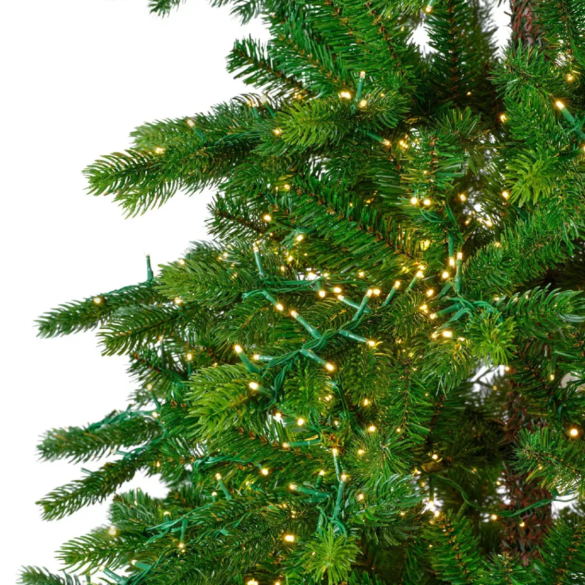 Albero di Natale artificiale luminoso 4000 LED (H210 cm) Caucasia Nordmann Verde abete