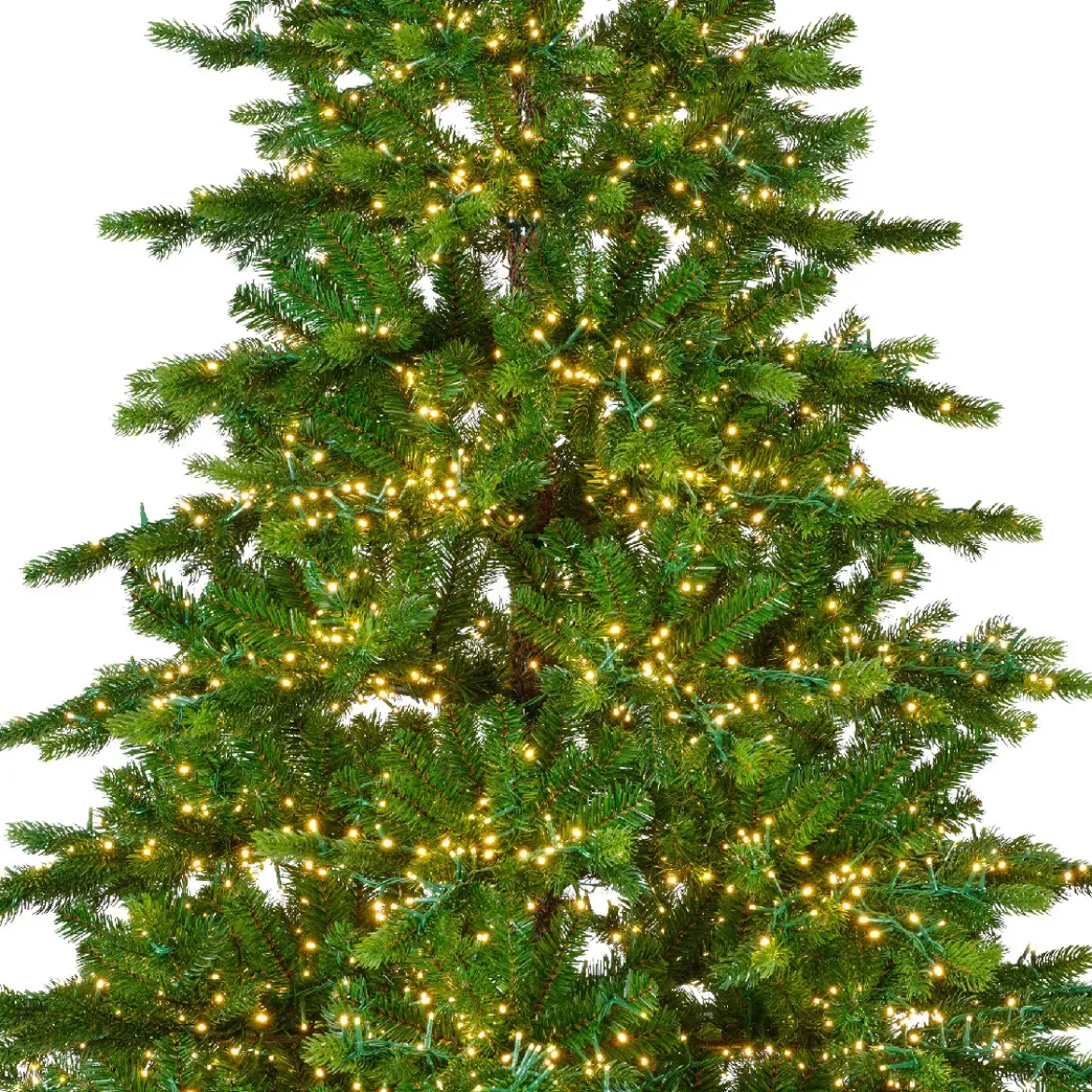 Albero di Natale artificiale luminoso 4000 LED (H210 cm) Caucasia Nordmann Verde abete