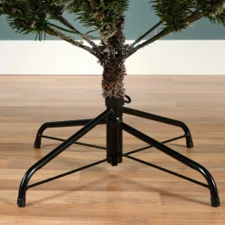 Albero di Natale artificiale luminoso 430 LED (H210 cm) Allix Verde innevato