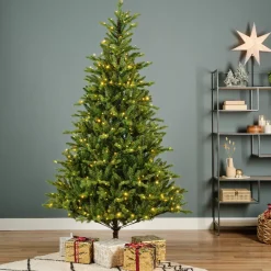 Albero di Natale artificiale luminoso 430 LED (H210 cm) Allix Verde abete