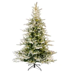 Albero di Natale artificiale luminoso 700 LED (H240 cm) Glorious Verde innevato