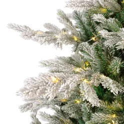 Albero di Natale artificiale luminoso 700 LED (H240 cm) Glorious Verde innevato
