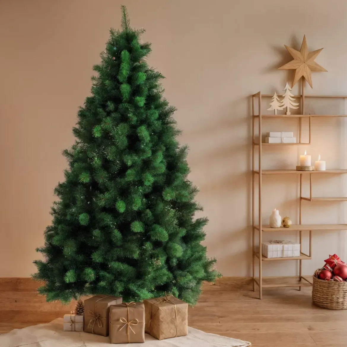 Albero di Natale artificiale Edmonton Alt. 120 cm Verde abete