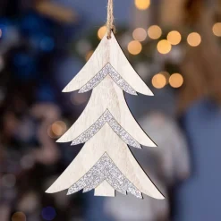 Albero di Natale da appendere (10 cm) Maé Argento