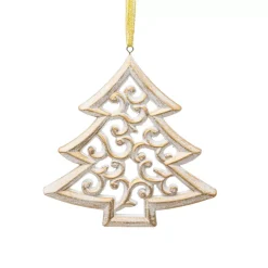 Albero di Natale da appendere (14.5 cm) Arabesque Bianco