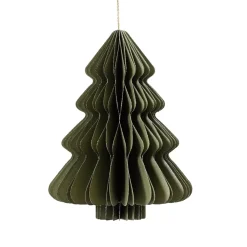 Albero di Natale di carta da appendere (H40 cm) Chiusura Magnetica Verde
