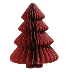 Albero di Natale in carta da appendere (H40 cm) chiusura Magnetica Rosso