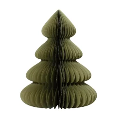 Albero di Natale in carta da posizionare (H60 cm) Chiusura Magnetica Verde