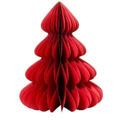 Albero di Natale in carta da tavolo (H90 cm) Chiusura Magnetica Rosso