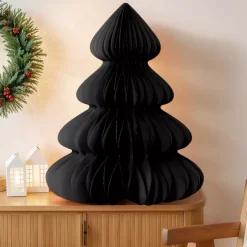 Albero di Natale in carta da tavolo (H90 cm) Chiusura Magnetica Nero