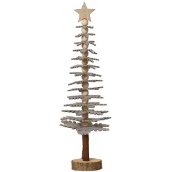 Albero di Natale in feltro da tavolo (H37 cm) Stile chalet Grigio
