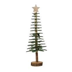 Albero di Natale in feltro da tavolo (H37 cm) Stile chalet Verde