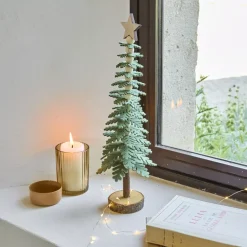 Albero di Natale in feltro da tavolo (H37 cm) Stile chalet Verde