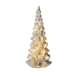 Albero di Natale luminoso con pile 20 LED (H32 cm) Eternel Argento