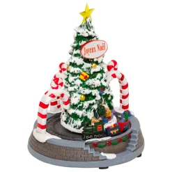 Albero di Natale luminoso e animato a pile (H24 cm) Archi Canna di zucchero