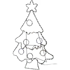 Albero di Natale luminoso 201 LED (H80 cm) Effetto flash al neon Multicolore