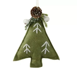 Albero in feltro da appendere (At 13 cm) Alpine Verde rosmarino