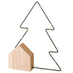 Albero luminoso a pile 22 LED (30 cm) Alpina Bianco caldo