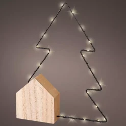 Albero luminoso a pile 22 LED (30 cm) Alpina Bianco caldo